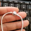 Factory Wholesale 925 Sterling Silver Plated Bracelets 3mm Snake Chain Fit Pandora Charm Beads Bracelet Jewelry Making for Men Women