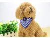 Justerat Pet Dog PU Collar Gullig valp Katt Scarf Skriv ut Läderhundar Neck Bandana Triangle Teddy Collar Bow Slipsar