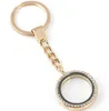 Round Heart Rhinestone keychain Crystal DIY Pendant Keychains Keyring Ring Gifts