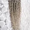 Tejido rizado rizado brasileño de 100 g 1 pc tejido de cabello gris plateado 10-26 pulgadas Paquetes de tejido de cabello brasileño Cabello humano no remy Envío gratis