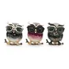 Wulibaby Alloy Gafas Owl Broches para Mujeres y Hombres Metal Pájaro Animal Esmalte Brooch Pins Regalos de Navidad