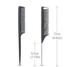 Brainbow 2st Fine-Tooth Hair Comb Metal Pin Anti-static Carbon Hair Brush Professional Pro Salong Frisör Styling Verktyg