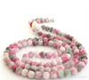 8 mm rosa grön jade tibet buddhist 108 bön pärlor mala halsband
