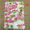 20 stks / partij 60x40cm romantische kunstmatige roos Hydrangea hortensia bloem muur voor bruiloft fase en achtergrond decoratie vele kleuren