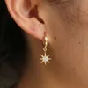 lune étoile boucle d'oreille balancent mignon lune starbust charme plaqué or 2018 Cadeau de Noël cadeau en argent sterling 925 Superbes femmes bijoux