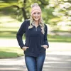 Hoodies للنساء من النوع الثقيل للنساء شتاء الخريف خريف الأكمام الطويلة هوديي Sherpa pullovers قميص من سوستات من رقبة Zipper Tops 4 ألوان