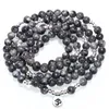 Mcllroy senior lila kristall natursten armband 108 mala yoga halsband matte amazonite smycken varm försäljning 2018