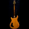 Smok 2000 # 30 Skrzypcowe Amber Flame Maple Gitara Electric Gutarek No Fretboard Inlay, Podwójne blokowanie Tremolo, Wiązanie ciała