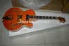 Custom Orange G6120 Eddie Cochran Brian Setzer Jazz Guitare Electrique Semi Hollow Body, Bigs Tremolo Bridge, Black P90 Pickup, Gold Hardware