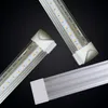 Tubos de LED 72W 8ft 2,4m Porta de resfriador T8 Tubo LED LUZ DE TUBO DE 4 pés 5 pés 6 pés em forma de V 270 ângulo LED Tubo fluorescente LIGHS 85-265V