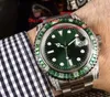 Najnowsza wersja 116610 Azja 2813 Ruch Green Dial 40mm Green Crystal Diamond Weezel Watchase SET Auger mechaniczny automatyczny męski zegarek