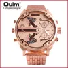 Man Wristwatch Chiny Producent OULM Marka Zegarek Kwarcowy Mężczyźni Oglądaj Mężczyźni Big Dial Dial Dial Display Nowy Z Tagami HT3548