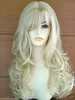 Moda Loira sintética Curly Cos Long Hair Wigs