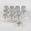 22*30*13mm 5ml Mini Glass Bottles With Aluminium Cap Empty Small Glass Vials Jars 100pcslot