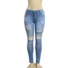 Boyfriend Hole Jeans strappati Denim Vintage Straight For Girl Pantaloni casual a vita alta Donna Slim