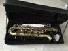 Ny ankomst Margewate Brass Baritone saxofon Antik kopparyta E Platusmusikinstrument med fodral kan anpassas logotyp