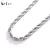 18K Real Gold Plated Stainless Steel Rope Chain Necklace for Men Gold Chains Fashion Jewelry Gift4248956