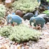 Simpatico elefante in miniatura Decorazioni da giardino Bonsai Casa delle bambole Mestiere in resina 2 colori Decorazione del giardino Microlandschaft