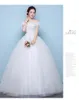 2018 Båthals Appliques Bröllopsklänningar Kristall Elegant Ball Gown Bridal Dress Kvinnor Tulle Bröllopsklänning Vestidos de Novia