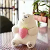 NEU WE BARE BEAR PLUSH TOY COT Cartoon Drei nackte Bären mit Früchten gefüllter Tierpolarbär Figur für Kinder6028976