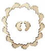 100 pz legno PIEDI DEL BAMBINO artigianato scrapbooking creazione di carte cracker di Natale abbellimento fai da te bambini bambini artigianato forniture