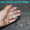 Pipe à fumer Beracky Handmade Quartz Terp Vacuum Banger Domeless Slurper Up Nail avec seau de 25 mm fond de 30 mm pour les plates-formes pétrolières en verre Bong