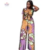 2019 costume en coton imprimé africain femme grande taille 2 pièces pantalons et haut courts ensemble africain traditionnel Dashiki vêtements BRW WY1861