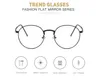 Anti blue light glasses, Korean version, retro circular metal eye frames, exquisite plain glasses, men's and women's glasses.