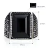Silver Tone Men's Stainless Steel 316 Cushion Cut Cubic Zirconia Ring Size 9 10 11 12 13 14 15 r290