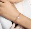 Bonito Abacaxi Forma Pingente Charm Bracelet para Mulheres Meninas Simples Pulseiras de Corrente de Ouro Rosa Banhado A Prata Moda Jóias Pé Cadeia