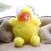 Free DHL New Sleeping Baby Doll Keychain Pompom Rabbit Fur Ball Key Holder Car Keyring Women Holder Bag Charm Accessory Keyfob H598Q A