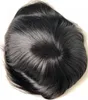 Mannen Toupee Mode Kant Basis met Dunne Skin 1b Indian Straight Hair 6inch Short Men Toupees Snelle Express Levering