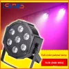 Nieuwste 7x12W 72W LED-fase licht spraakbediening AC110-240V LED platte Slimpar quad light 4in1 LED DJ Wash PAR-lichten Uplighting Geen ruis