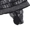 YiZYiF Sexy hommes Lingerie une pièce licou dos nu voir à travers la dentelle florale Sissy pochette body combinaison vêtements de nuit vêtements de nuit