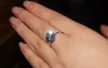 Novo design de joias de noivado feminino 925 prata esterlina 7 mm 5A cristal zircão 5A zircão pedra anéis de dedo de casamento feminino