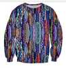 Partihandel-nyaste Fashion Womens / Mens 90s Retro Funny 3D-tryck Casual Sweatshirt Toppar Plus Storlek QQY037