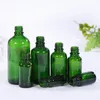 10 ml groene glazen druppelaarflessen voor essentiële oliën / parfum navulbare lege amber fles DIY combineert glazen flessen