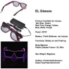 Neuheit Beleuchtung Mode Neon LED Leuchten Shutter geformt Glow Sonnenbrille Rave Kostüm Party DJ helle Sonnenbrille