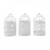 Creative Candle holders Hollow Holder Tealight Candlestick Hanging Lantern Vintage Bird Cage Wrought New wedding decoration cand