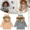 Maglioni alla moda invernali per cardigan per neonati Giacche a maglia per neonati con cappuccio in autunno Vestiti a maniche lunghe per bambini con orso di cartone animato