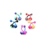 Body Jewelry Piercings Stainless Steel Rhinestone Belly Rings Tongue Lip Piercing Stud earrings Mix Lots 200pcs T1C136