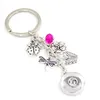 Nieuwe Collectie DIY Verwisselbare 18mm Snap Sieraden Snap Sleutelhanger Lieveheersbeestje Bloem Vlinder Dragonfly Sleutelhanger Bag Charm Snaps sleutelhanger Geschenken