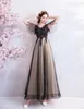 Vintage Prom Dresses 2020 Applique Lace Puffy Puffy Sleeves Evening Downs Tulle Elegant Long Graduation Dresses Homecoming Party 2653