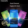YouCups Dual channel Male masturbation machine Realistic Vagina real Pussy toys for men Masturbate for man Sextoy homme Sex toy D18110605