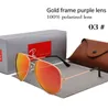 1PCS Classic Pilot Classic Pilot Sunglasses Brand Design for Men Women Sun Glasshes Eyewear Gold Metal Frame Polarisé Lens avec Bro7693837