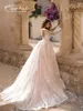 Modest Long Sleeve Wedding Dresses With Lace Appliqued Backless Bridal Gowns Sheer Jewel Neck Garden Country Wedding Dress Plus Size Gown
