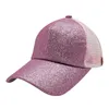 Heiße Neue Glitter Baseball Kappe Sommer Papa Hüte Für Frauen 2018 Snapback Hip Hop Caps Chaotisch Pailletten Glanz Mesh Trucker hut