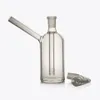 Narghilè in vetro Bruciatore a nafta Pipa ad acqua Bong in pyrex spesso Trasparente piccolo Narghilè Gorgogliatore MiNi Dab Rigs