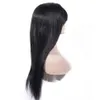 Perucas dianteiras de renda reta da Mal￡sia com cabelos de beb￪ 130% Remy Human Hair Wig para mulheres