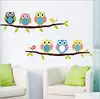 Decoração de decoração de casa removível decoração de berçário fofo coruja padrão bebê garotas de quarto decalques de parede de arte 10444859